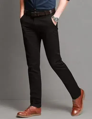 Match Men's Slim Tapered Stretchy Casual Pants - 6