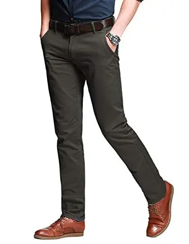 Match Men's Slim Tapered Stretchy Casual Pants 