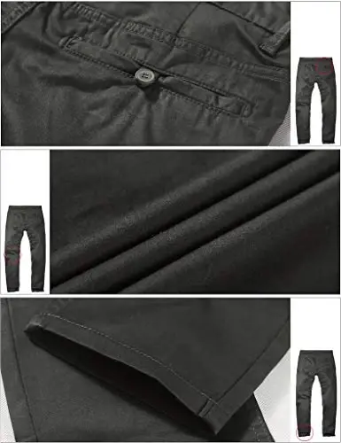Match Men's Slim Tapered Stretchy Casual Pants - 5