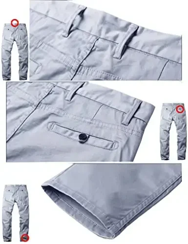 Match Men's Slim Tapered Stretchy Casual Pants - 5