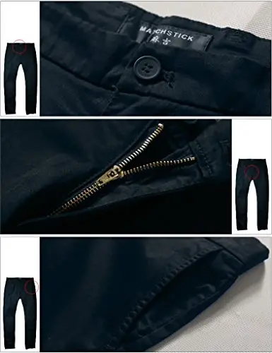 Match Men's Slim Tapered Stretchy Casual Pants - 4