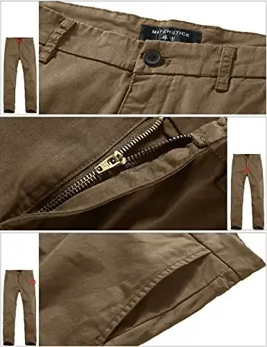 Match Men's Slim Tapered Stretchy Casual Pants #8105 - 4