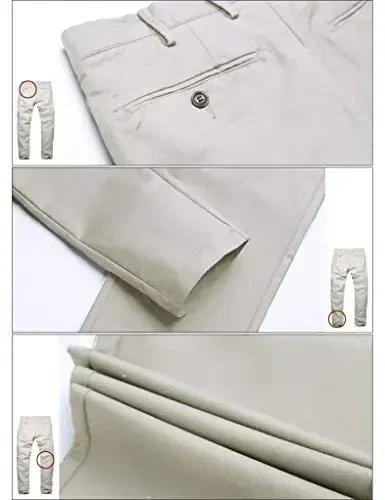 Match Men's Slim Tapered Stretchy Casual Pants #8105 - 5