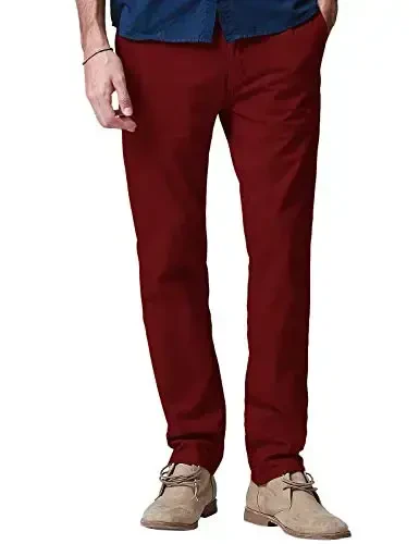 Match Men's Slim Tapered Stretchy Casual Pants #8105 - MATCH