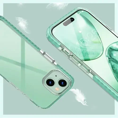 MATEPROX Compatible with iPhone 15 Plus Case, Clear Thin Slim Crystal Transparent Cover Shockproof Bumper Case for iPhone 15 Plus 6.7