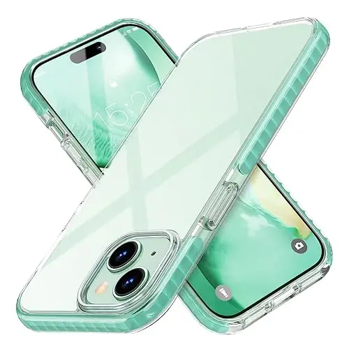 MATEPROX Compatible with iPhone 15 Plus Case, Clear Thin Slim Crystal Transparent Cover Shockproof Bumper Case for iPhone 15 Plus 6.7