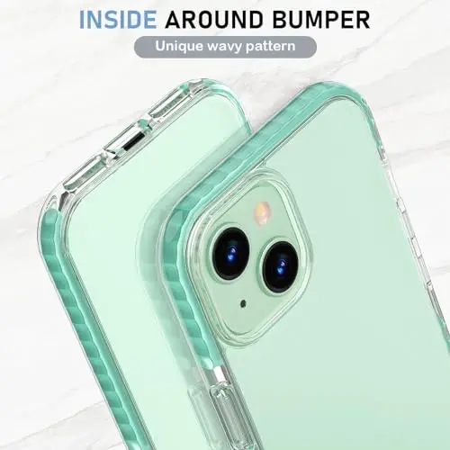 MATEPROX Compatible with iPhone 15 Plus Case, Clear Thin Slim Crystal Transparent Cover Shockproof Bumper Case for iPhone 15 Plus 6.7