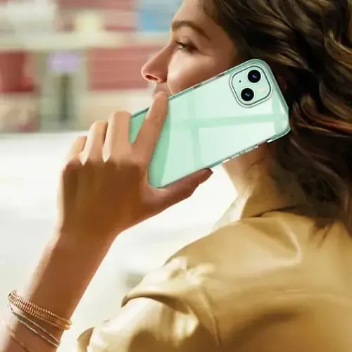 MATEPROX iPhone 15 Plus uchun mos keladigan g'ilof, tiniq ingichka kristall shaffof qopqoq, zarbaga chidamli bamper g'ilofi iPhone 15 Plus 6.7