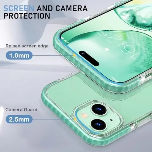 MATEPROX iPhone 15 Plus uchun mos keladigan g'ilof, tiniq ingichka kristall shaffof qopqoq, zarbaga chidamli bamper g'ilofi iPhone 15 Plus 6.7