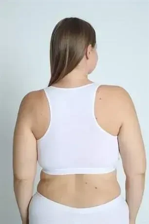 Maternity and Nursing Sports Bra 2 Pack White-Black Crop Top - 3