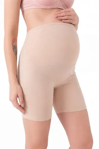Maternity Boxer Shorts Nude Cotton Elastane - 3