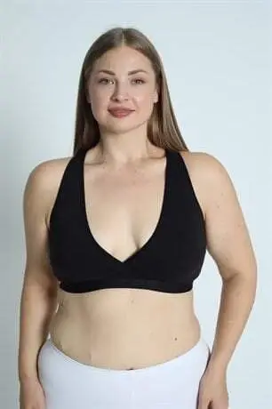 Maternity Nursing Bra Sports Athletic Black Racerback - 6