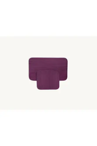 Mathilda 2-Piece Bath Mat - Burgundy - 50x80 Cm-BURGUNDY - MADAME COCO (1)