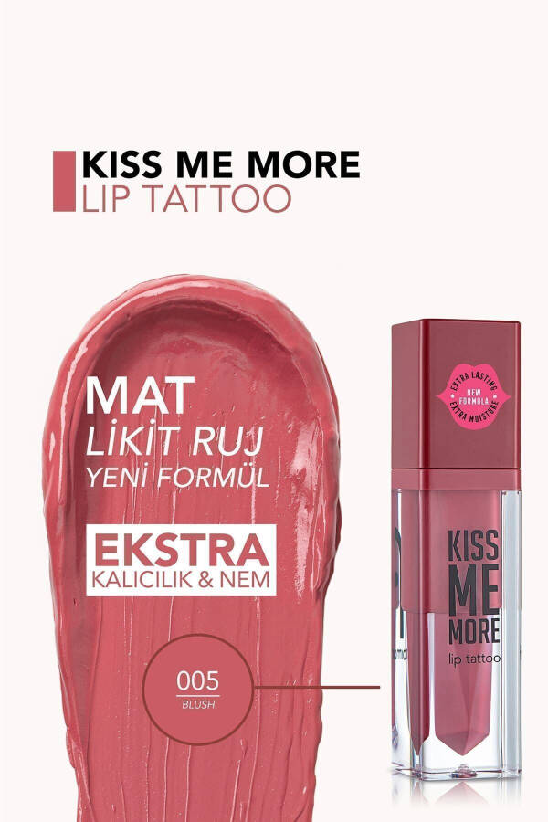 Матовая помада для губ с длительной стойкостью - Kiss Me More-005 Blush-8682536040662 - 12