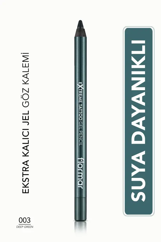 Матовый стойкий карандаш для глаз (ЗЕЛЕНЫЙ) - Extreme Tattoo Gel Pencil - 003 Deep Green - 8682536028851-003 DEEP GREEN - 9