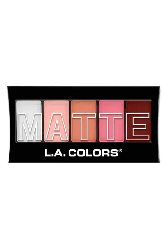 Matte 5 Color Eyeshadow Palette - Pink Chiffon 81555744762 - L.A COLORS
