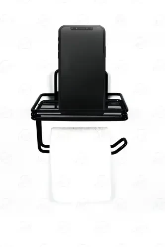 Matte Black Spare Toilet Paper Holder Vs714 - 7