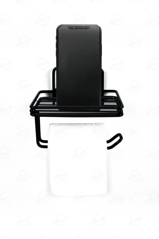 Matte Black Spare Toilet Paper Holder Vs714 - 7