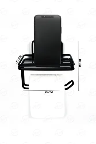 Matte Black Spare Toilet Paper Holder Vs714 - 3