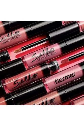 Matte Efect Liquid Lipstick Parlak Yansımalı Ruj-03 Dark Burgundy Metalik-03 Dark Burgundy - 5