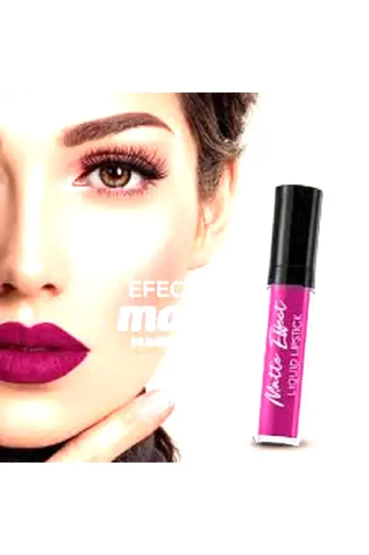 Matte Efect Liquid Lipstick Parlak Yansımalı Ruj-06 Expressive Fucshia Pembe-06 Expressive Fucshia - 4