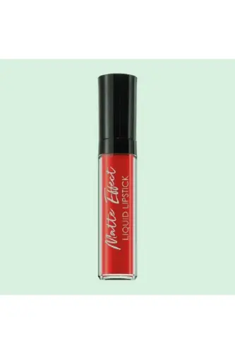 Matte Efect Liquid Lipstick Parlak Yansımalı Ruj- 08 Perfect Red Kırmızı-08 Perfect Red - 4