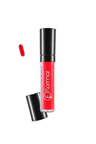 Matte Efect Liquid Lipstick Parlak Yansımalı Ruj-Plumping 04 Red İn Fire Turuncu - Plumping 04 Red İn Fire 