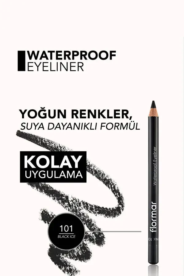 Matte Finish Waterproof Eyeliner (BLACK) - Waterproof Eyeliner - 101 Black Ice - 8690604109012 - 15