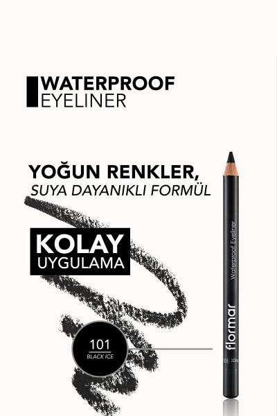 Matte Finish Waterproof Eyeliner (BLACK) - Waterproof Eyeliner - 101 Black Ice - 8690604109012 - 15