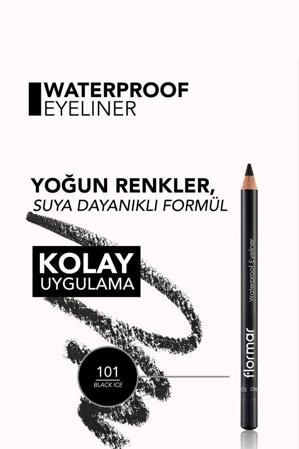Matte Finish Waterproof Eyeliner (BLACK) - Waterproof Eyeliner - 101 Black Ice - 8690604109012 - 15