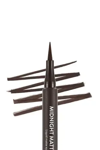 Matte Liquid Pen Eyeliner (BROWN) - Midnight Matte Eyeliner - 002 Brown - 8690604641659-002 BROWN - FLORMAR (1)