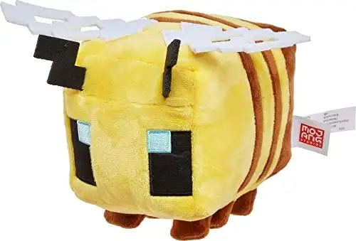 Mattel Minecraft Basic 8-inch Plush Bee Stuffed Animal Figure, Soft Doll Inspired by Video Game Character - 3