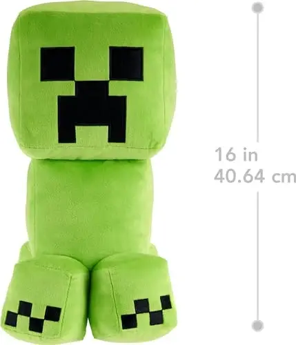 Mattel Minecraft Creeper Jumbo Plush Figure, Large 16-inch Soft Doll with Pixelated Design Inspired by The Video Game - 3