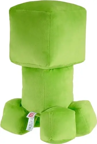 Mattel Minecraft Creeper Jumbo Plush Figure, Large 16-inch Soft Doll with Pixelated Design Inspired by The Video Game - 6
