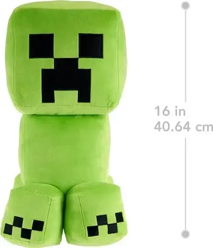 Mattel Minecraft Creeper Jumbo Plush Figure, Large 16-inch Soft Doll with Pixelated Design Inspired by The Video Game - 3