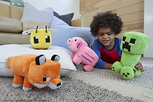 Mattel Minecraft Plush 8-in Character Dolls, Soft, Collectible Gift for Fans Age 3 and Older - MATTEL (1)