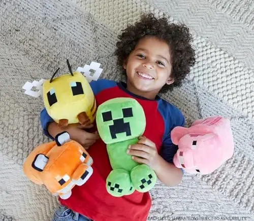 Mattel Minecraft Basic Plush Character Soft Dolls, Video Game-Inspired Collectible Toy Gifts for Kids & Fans Ages 3 Years Old & Up - 2