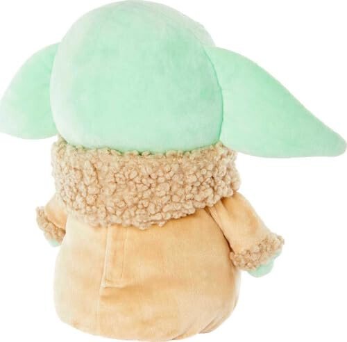 Mattel Star Wars Jumping Grogu Plush Toy with Jump Action & Sounds, Soft Doll Inspired by Star Wars Mandalorian Book of Boba Fett - 6