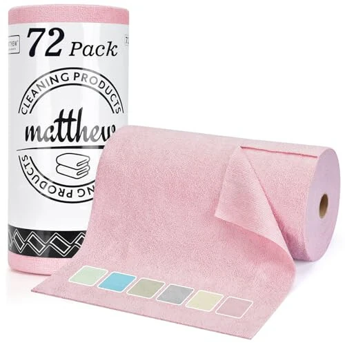 Matthew Microfiber Cleaning Cloth Roll 72Pack (12