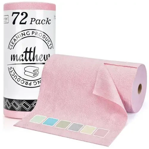 Matthew Microfiber Cleaning Cloth Roll 72Pack (12