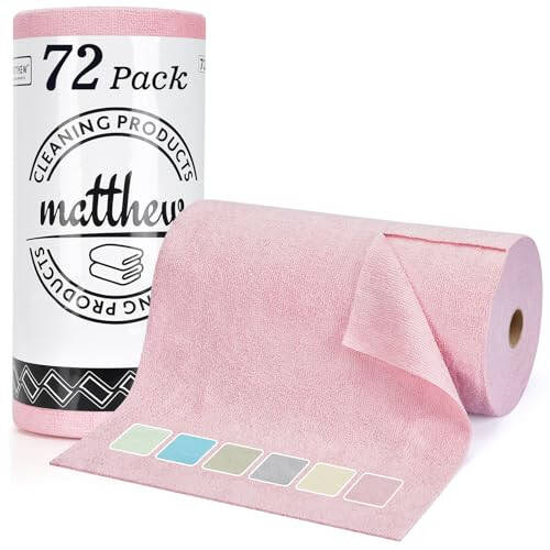 Matthew Microfiber Cleaning Cloth Roll 72Pack (12