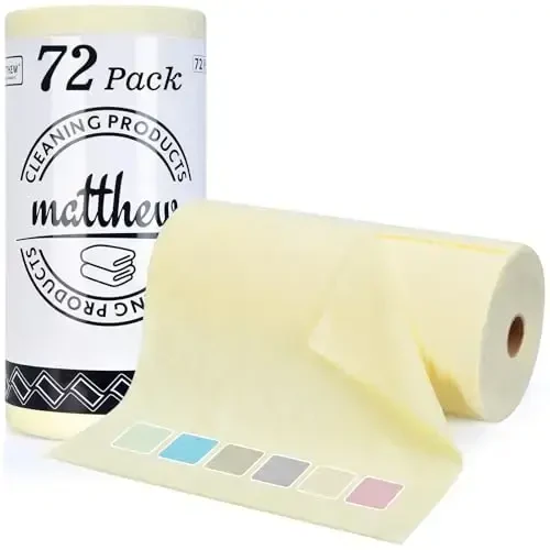 Matthew Microfiber Cleaning Cloth Roll 72Pack (12