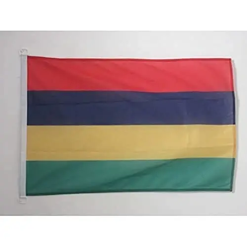 Mauritius NAUTICAL Flag 18'' x 12'' - Mauritian flags 30 x 45 cm. - Banner 12x18 in for boat - AZ FLAG - 1