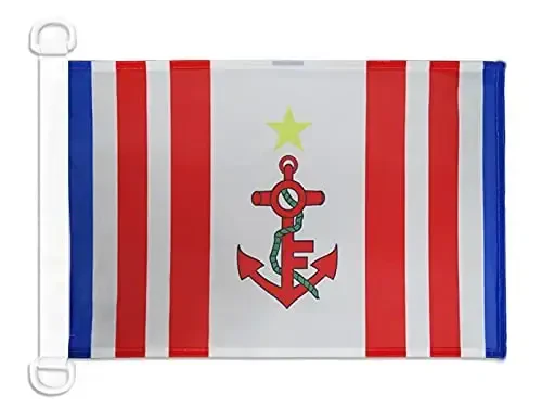 Mauritius Naval Ensign NAUTICAL Flag 18'' x 12'' - Mauritian War flags 30 x 45 cm. - Banner 12x18 in for boat - AZ FLAG - AZ FLAG