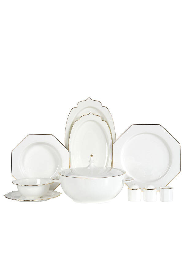 Mavera Collection 60 Piece Dinner Set Gold - 4