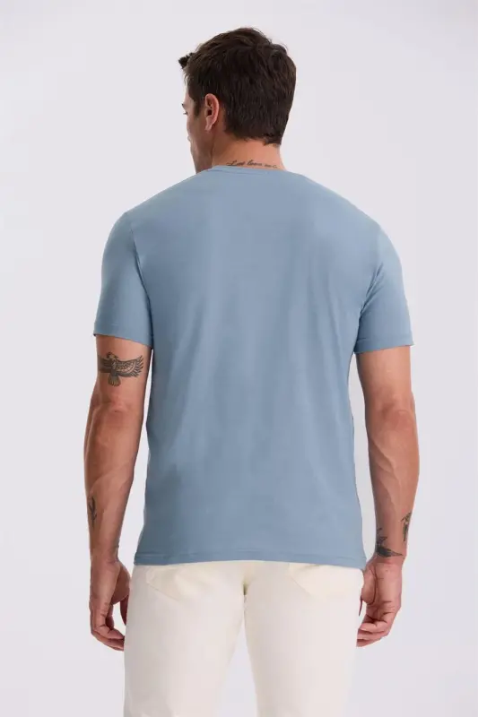 Mavi %100 Pamuk Slim Fit Bisiklet Yaka Basic T-Shirt - 3