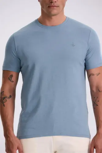 Mavi %100 Pamuk Slim Fit Bisiklet Yaka Basic T-Shirt - 4