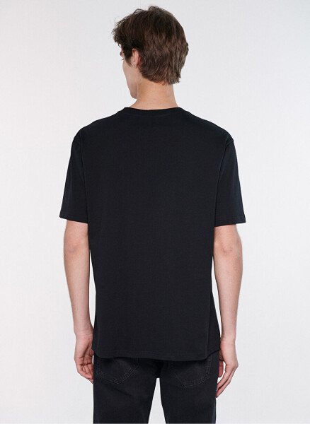 Mavi Bisiklet Yaka Baskılı Siyah Erkek T-Shirt M0610254-900_LOGO BASKILI TİŞÖRT - 3