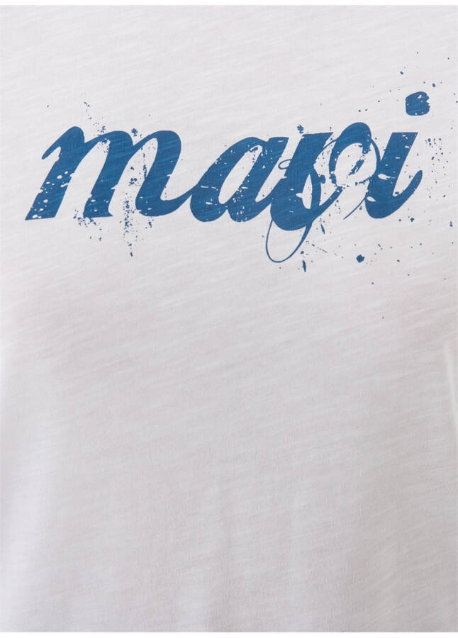 Mavi Bisiklet Yaka Beyaz Kadın T-Shirt M166422-620 - 13