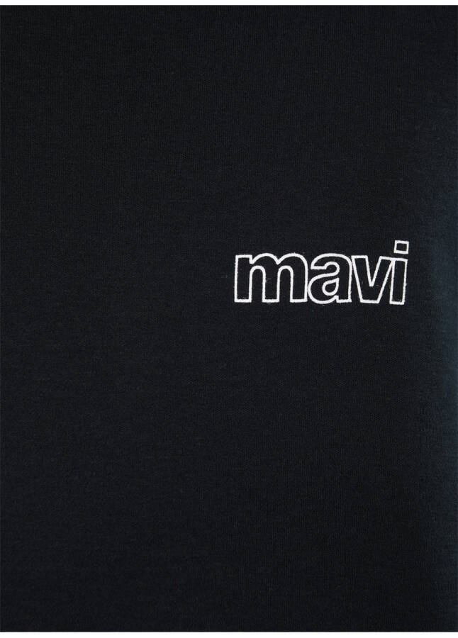 Mavi Bisiklet Yaka Düz Siyah Erkek T-Shirt M0610360-900_BASIC TİŞÖRT - 12